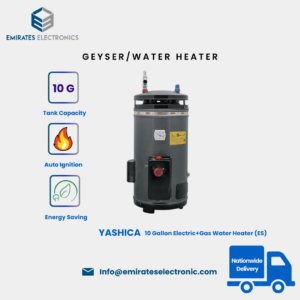 Yashica 10 Gallon (40Ltr) Electric+Gas Water Heater (Geyser) Energy Saving